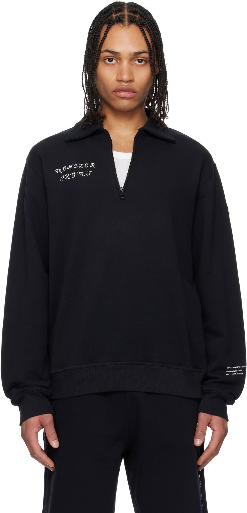 Світшоти Moncler Genius x FRGMT Hiroshi Fujiwara Cotton Zip-Up Sweatshirt чорний | K109U8G00004M5214