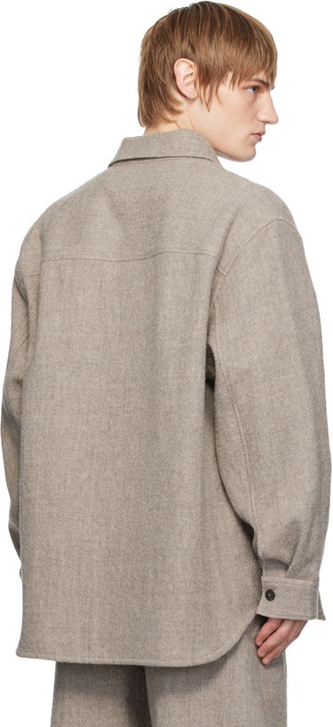 Сорочка Studio Nicholson Studio Nicholson Deck Wool Shirt бежевий | DECK SNM - 1296, 2