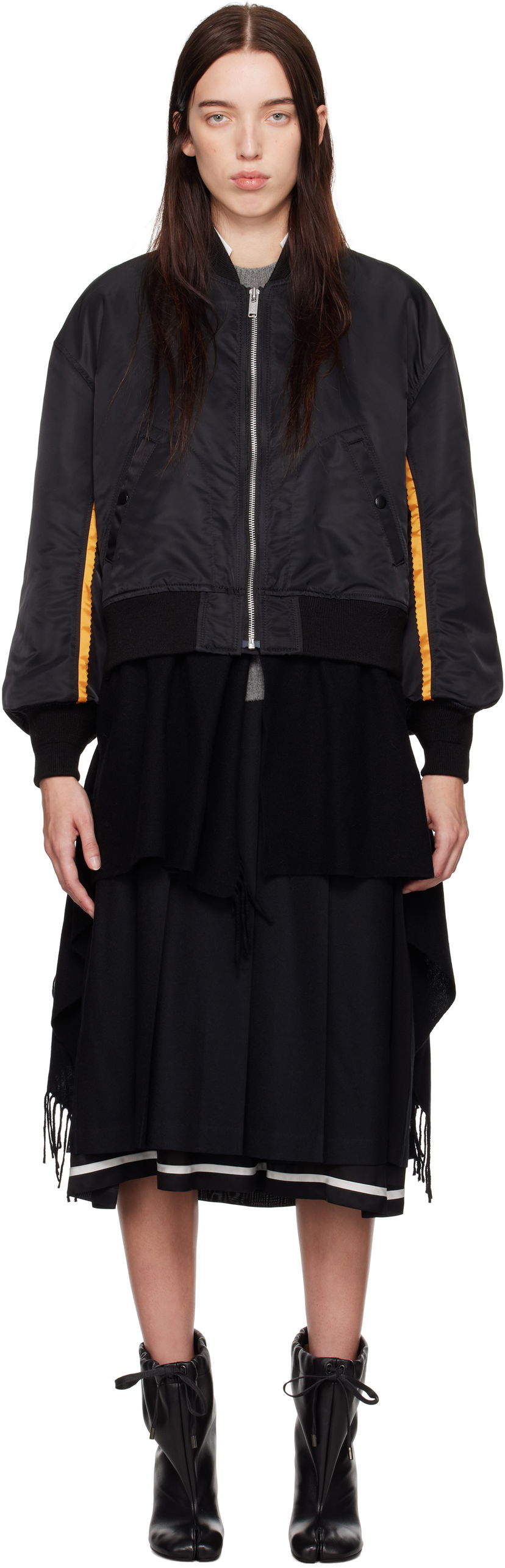 Куртка бомбер UNDERCOVER Scarf Bomber Jacket чорний | UC2D1202-2