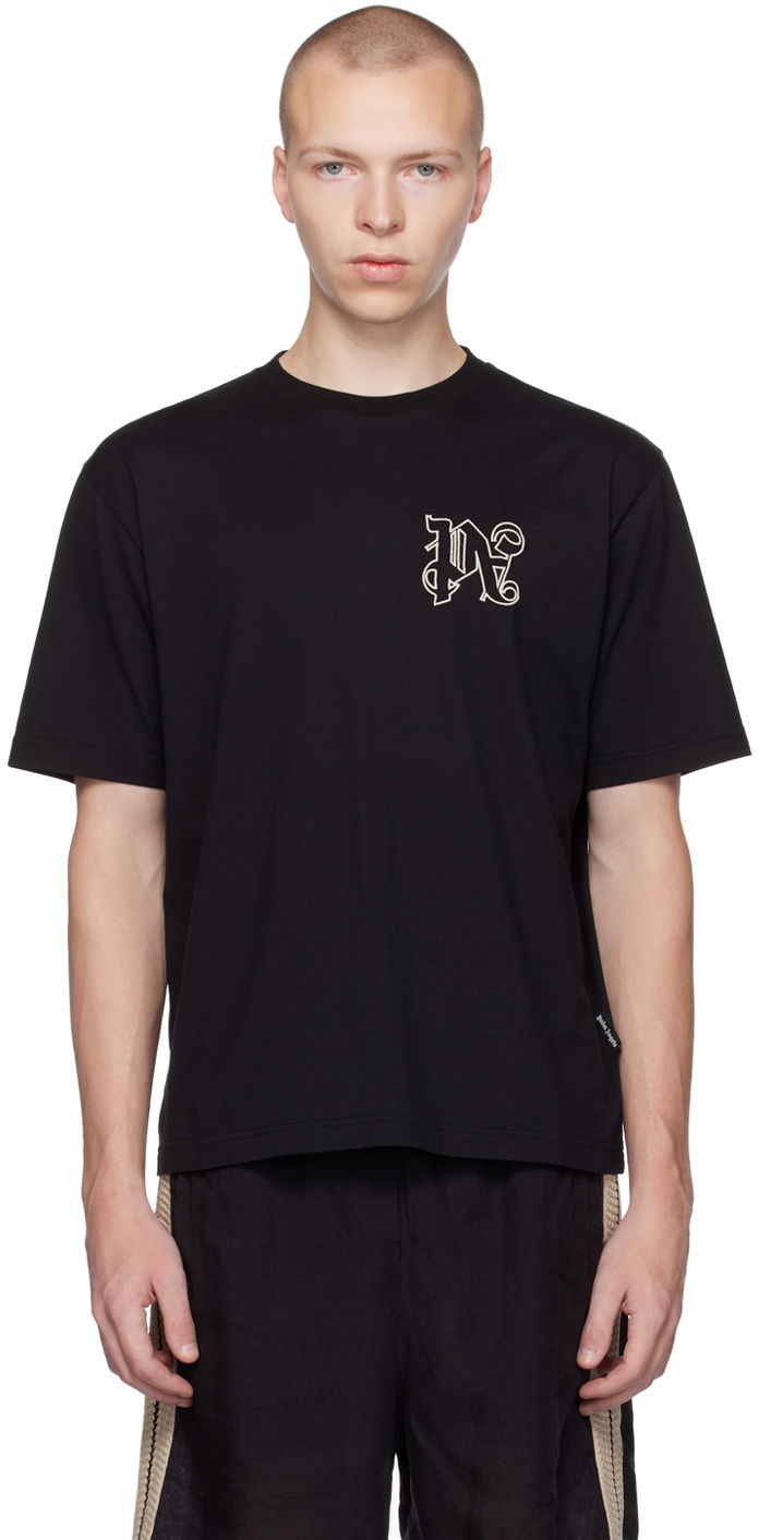 Футболка Palm Angels Black Monogram чорний | PMAA089E23JER0011003