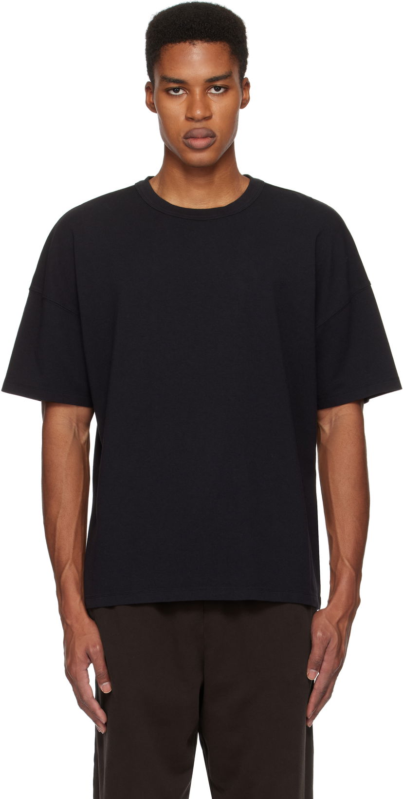Футболка SKIMS SKIMS Jersey Lounge Oversized T-Shirt чорний | TP-TSH-5322M