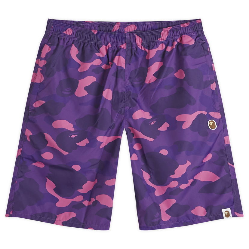 Шорти BAPE A Bathing Ape Colour Camo One Point Beach Short Фіолетовий | 001SPK301006M-PPL