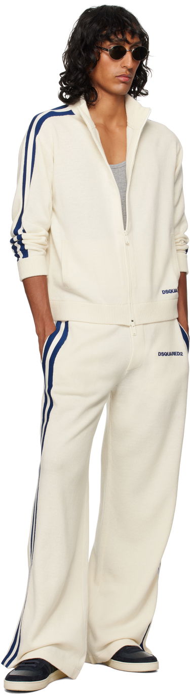 Спортивні штани DSQUARED2 Dsquared2 Knit Sweatpants with Side Stripes білий | S74KB0927_D13051, 3