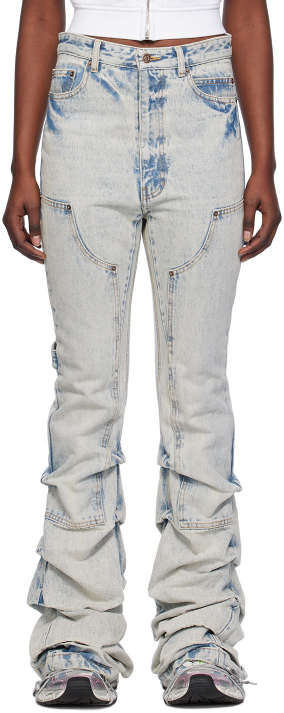 Джинси We11done We11done Wrinkled Denim Jeans Синій | WD-DP0-24-338-W-IC