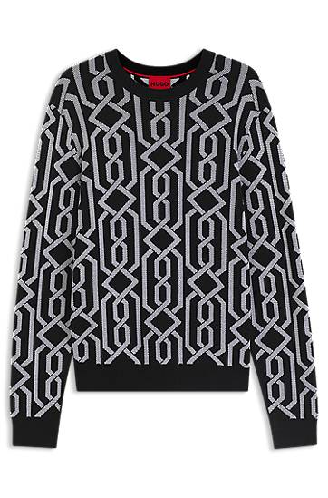 Cветр BOSS Regular-fit sweater with jacquard pattern Різнокольоровий | 50547001, 0