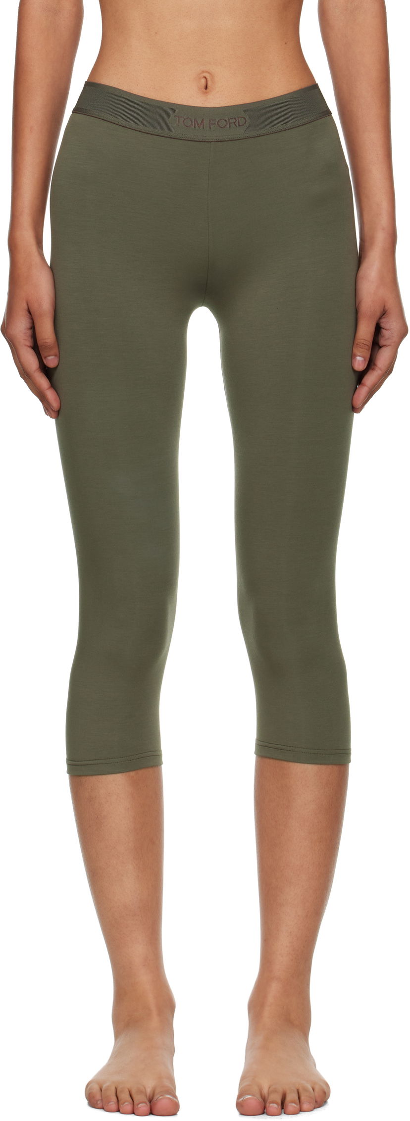Легінси Tom Ford Tom Ford Modal Yoga Capri Leggings Зелений | PAJ102-JEX166