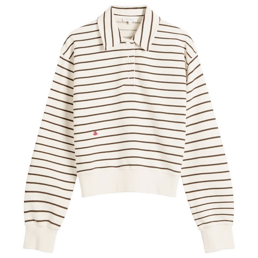 Світшоти JW Anderson JW Anderson Striped Polo Sweatshirt, Size Large білий | JW0243-PG1857-036