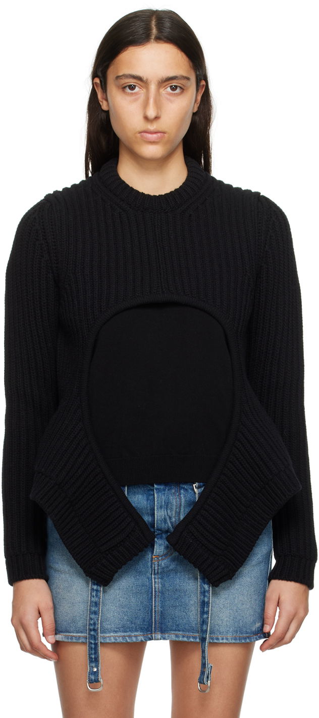 Cветр Off-White Black Meteor Cut Out Sweater чорний | OWHE099F23KNI0011000