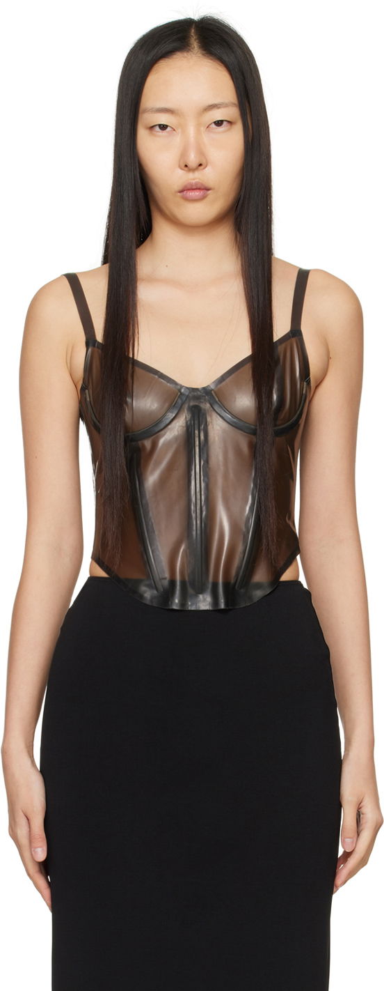 Бюстгальтер Miaou Miaou Kiko Corset Top Коричневий | 7075LTXSMB