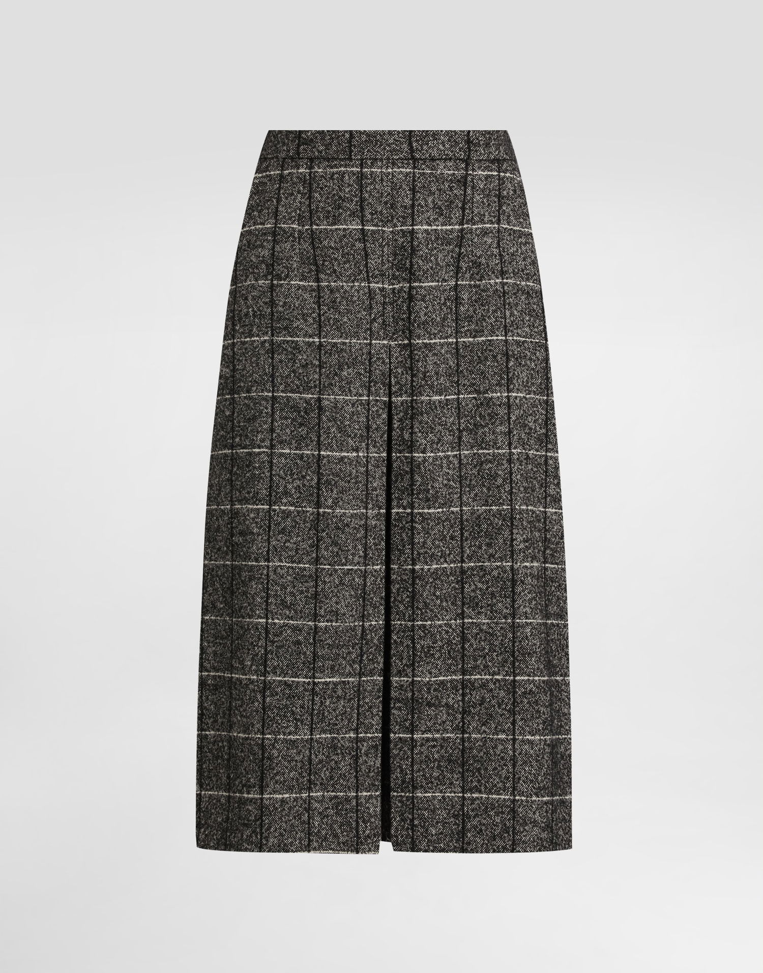 Спідниця Dolce & Gabbana Dolce & Gabbana Wool Blend Check A-Line Skirt Сірий | F4C61TFQZAJS8100, 0