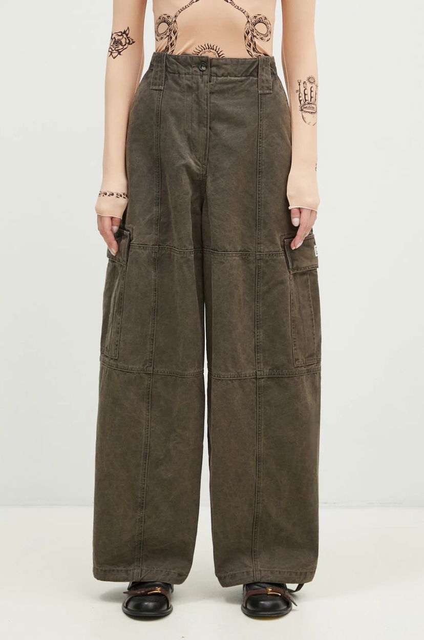 Штани карго KENZO Dyed Canvas Cargo Pants Коричневий | FE62PA0909GK.92