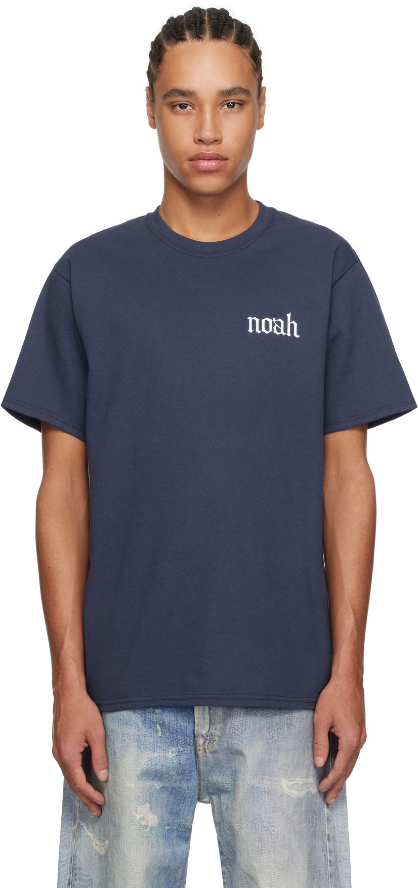 Футболка Noah Noah Gothic 'N' T-Shirt темно-синій | T260SS25NVY
