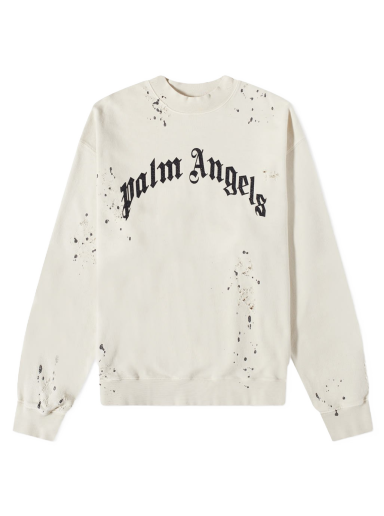 Світшоти Palm Angels Glittered Logo Crew Sweat бежевий | PMBA065F22FLE0070310