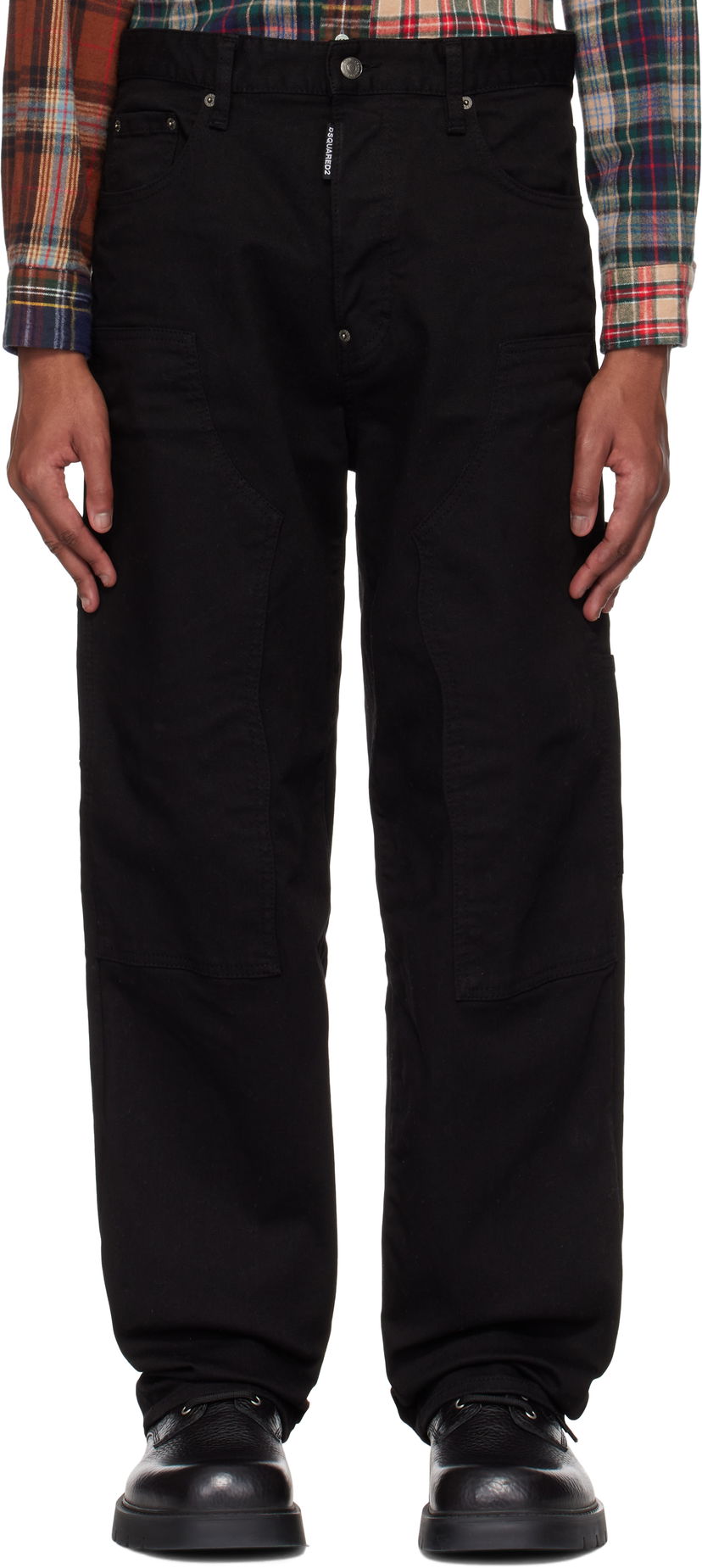 Джинси DSQUARED2 Dsquared2 'Black Bull' Loose Carpenter Jeans чорний | S74LB1673_S39781