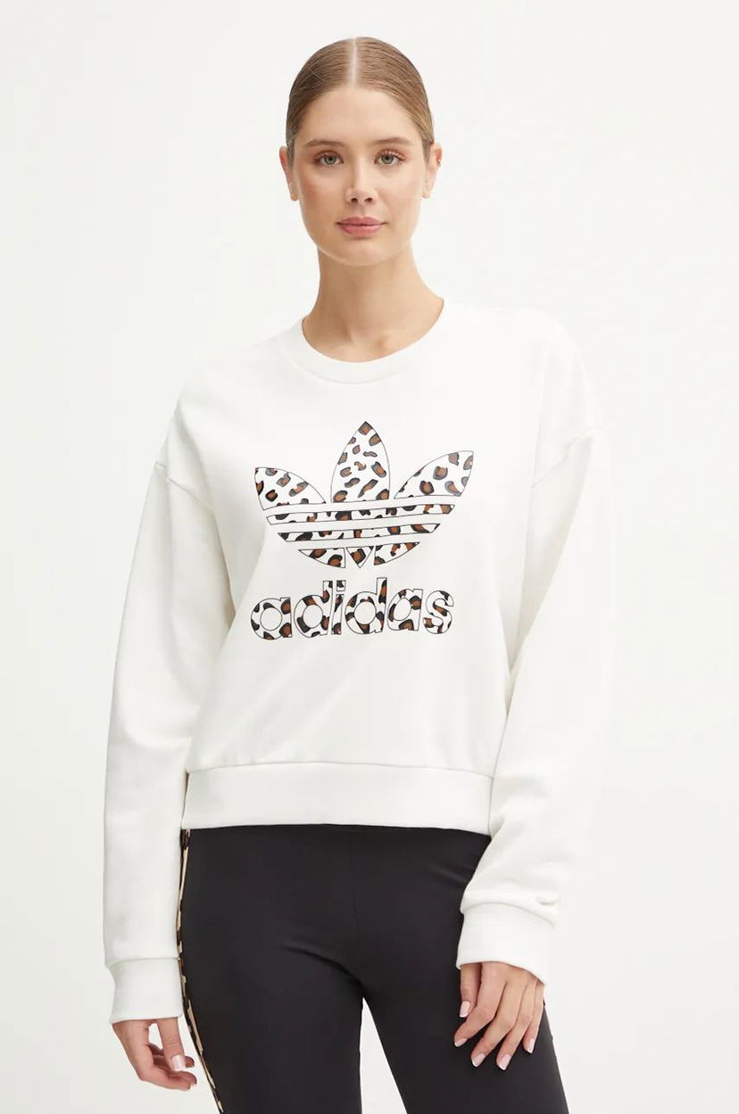 Світшоти adidas Originals Leopard Crewneck Sweatshirt білий | IW8477