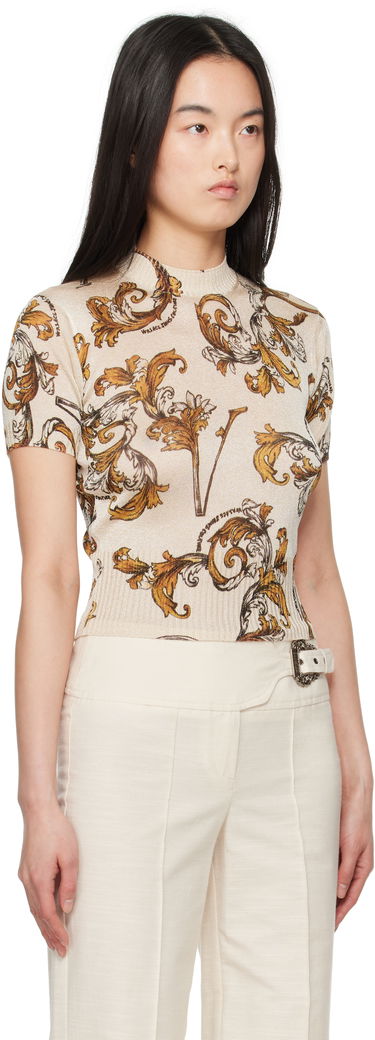 Футболка Versace Versace Jeans Couture Barocco Lurex Knit Top чорний | E78HAFM07_ECMN45, 4