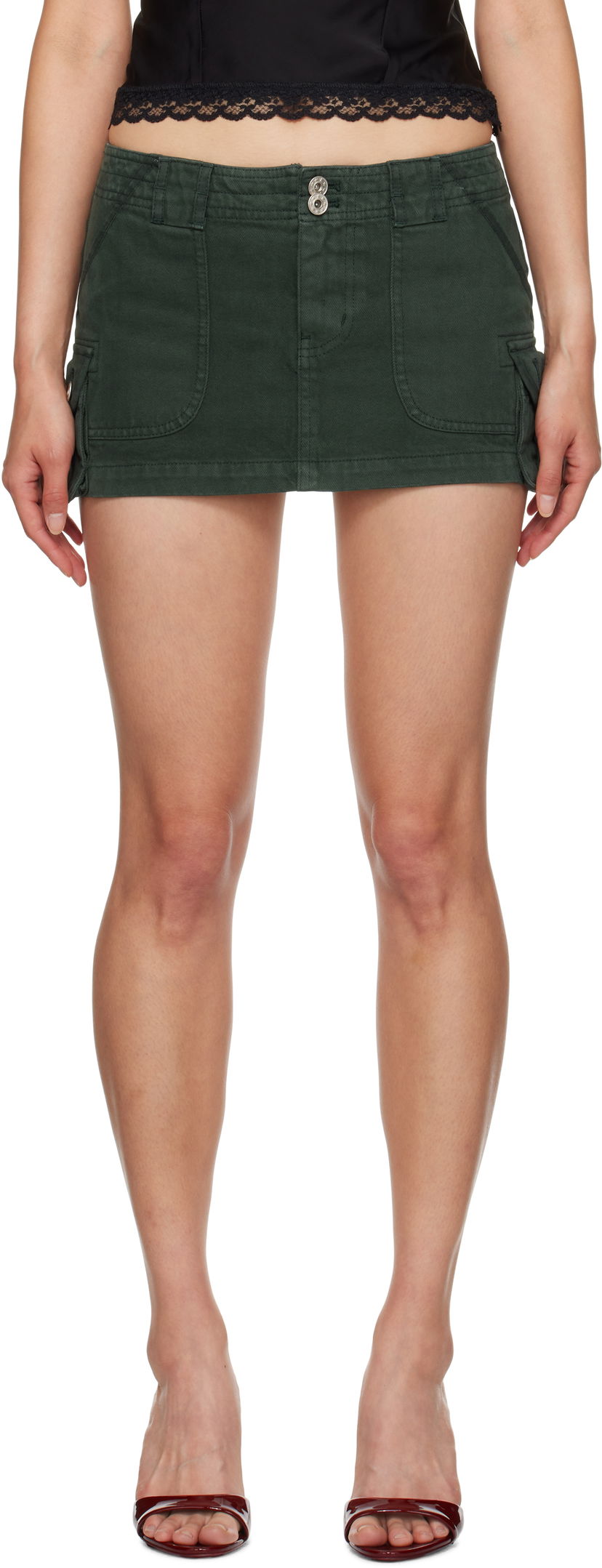 Спідниця GUIZIO Guizio Anais Cargo Miniskirt Зелений | F24312W100