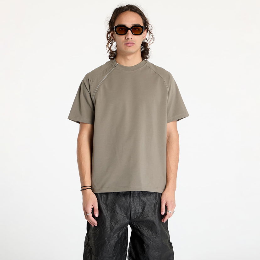 Футболка HELIOT EMIL Sequence Zip T-Shirt Зелений | HE_M_09_090_DG23