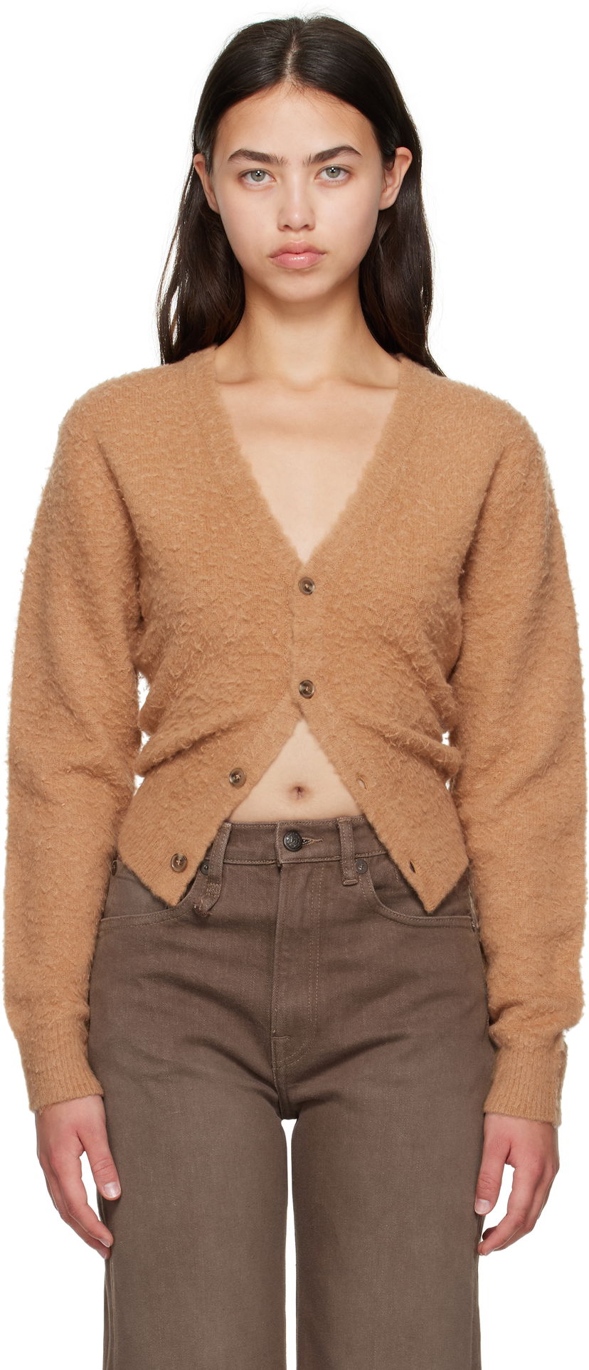 Cветр R13 R13 Split Hem Cardigan Коричневий | R13WY291-Y213A