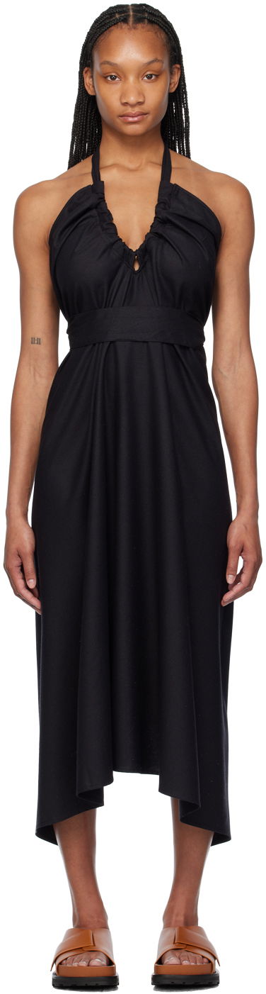 плаття Baserange Halter Neck Maxi Dress чорний | DRNO-WS-EXSU24