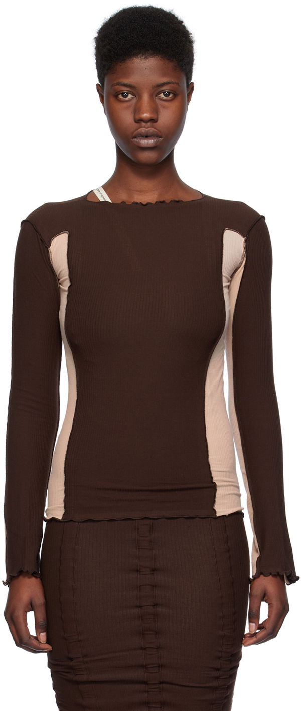 Футболка Baserange Exclusive Omato Long Sleeve T-Shirt Коричневий | TTML-RB-EXSP24
