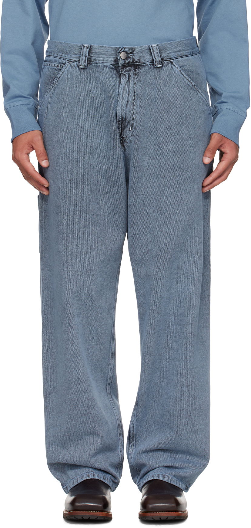 Джинси Carhartt WIP Single Knee Jeans Синій | I035819