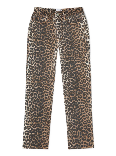 Джинси GANNI Leopard Print Flare Jeans Різнокольоровий | J1059-943