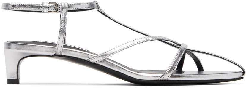 Кросівки та взуття Jil Sander Jil Sander Cage Low Heel Sandals Металік | J15WP0129_P4836
