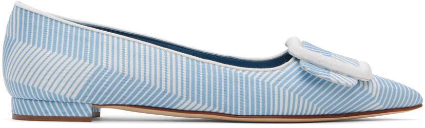плаття Manolo Blahnik Manolo Blahnik Maysale Ballerina Flats Синій | 124-2513-0001