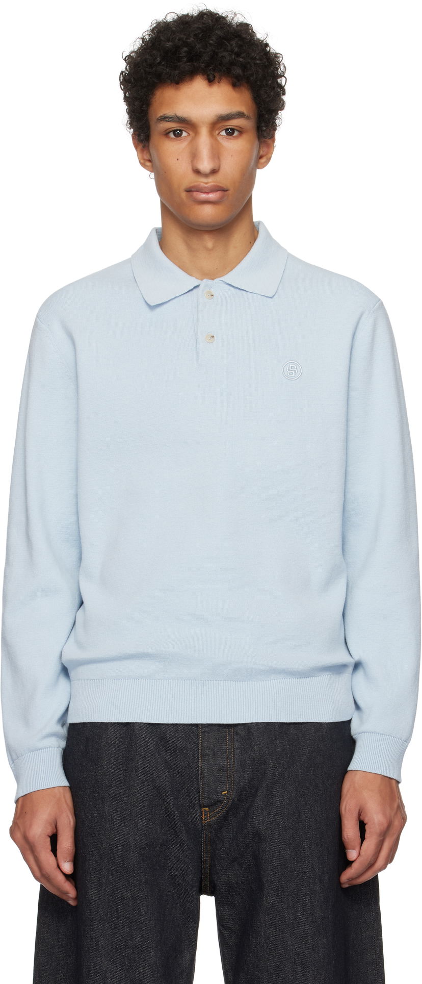 Cветр BOSS Knit Polo Синій | 50531600
