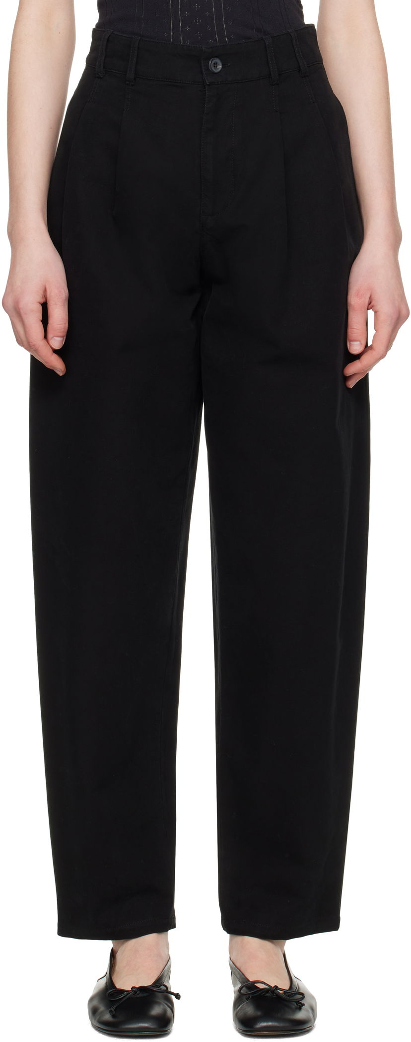 Штани A.P.C. A.P.C. Willow Pleated Carrot Fit Trousers чорний | COGBJ-F08486