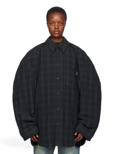 Сорочка Balenciaga Detachable Sleeves Shirt чорний | 751728 TOM17