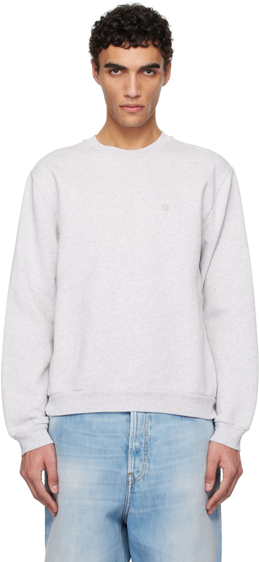 Cветр Acne Studios Acne Studios Crew Neck Fleece Sweatshirt Сірий | CI0186-