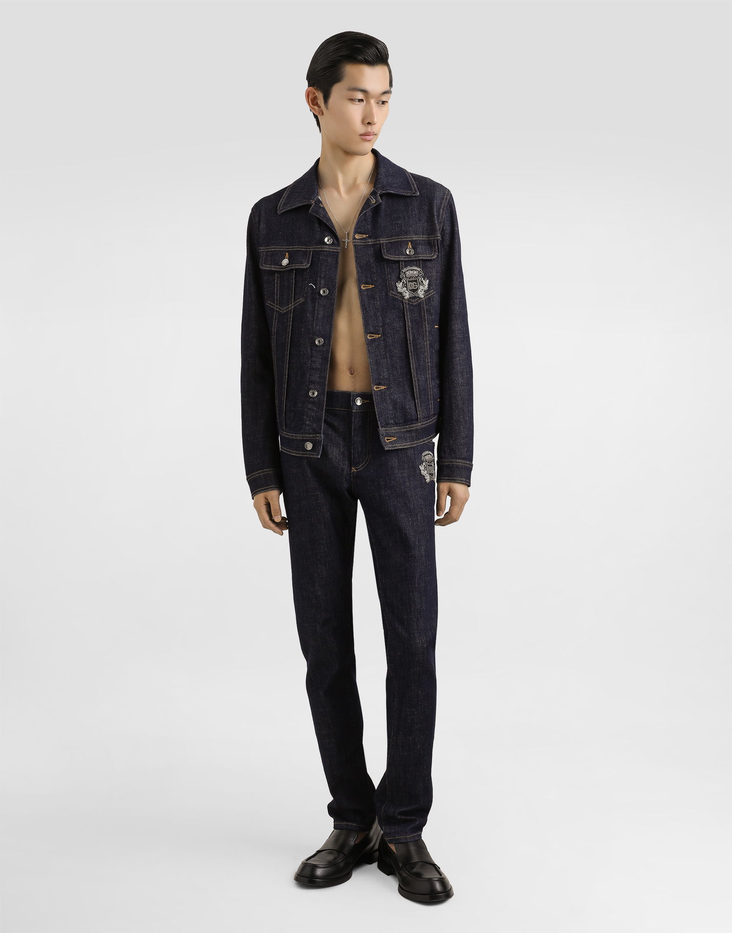Джинси Dolce & Gabbana Skinny Stretch Jeans With Patch Синій | GY07LZG8ME9S9001, 1