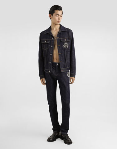 Джинси Dolce & Gabbana Skinny Stretch Jeans With Patch Синій | GY07LZG8ME9S9001, 1