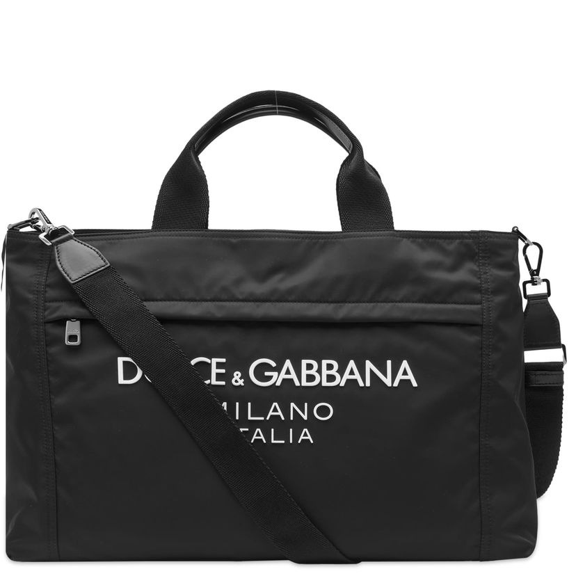 Сумочка Dolce & Gabbana Nylon Logo Holdall Black чорний | BM2125AG182-8B956
