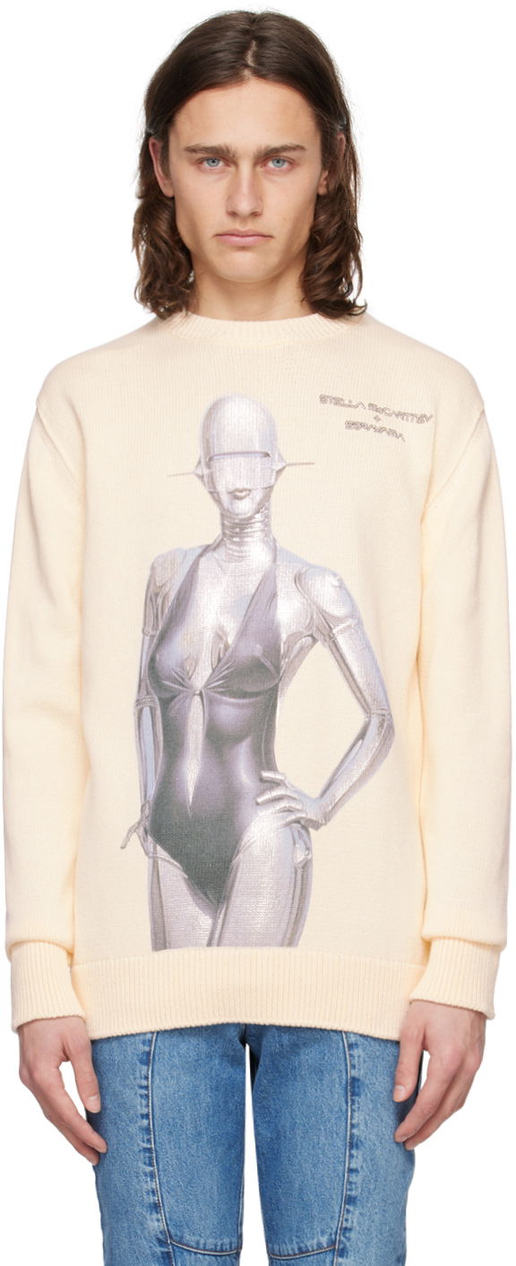 Cветр Stella McCartney Stella McCartney Embroidered Sweater бежевий | 6K07143S2480