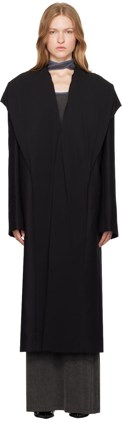 Пальто Y/PROJECT Draped Hood Coat чорний | 201CO003