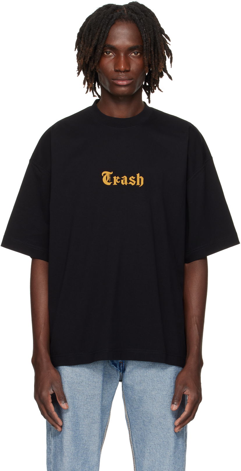 Футболка VETEMENTS VETEMENTS 'Trash' Embroidered T-Shirt чорний | UH76TR540B
