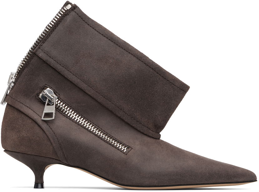 Кросівки та взуття JW Anderson JW Anderson Biker Kitten Heel Boots Коричневий | BT0105-LA0319