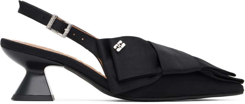 Кросівки та взуття GANNI GANNI Bow Kitten Heel Pumps чорний | S2848