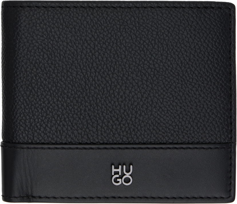 Гаманець BOSS Bifold Leather Wallet чорний | 50548314