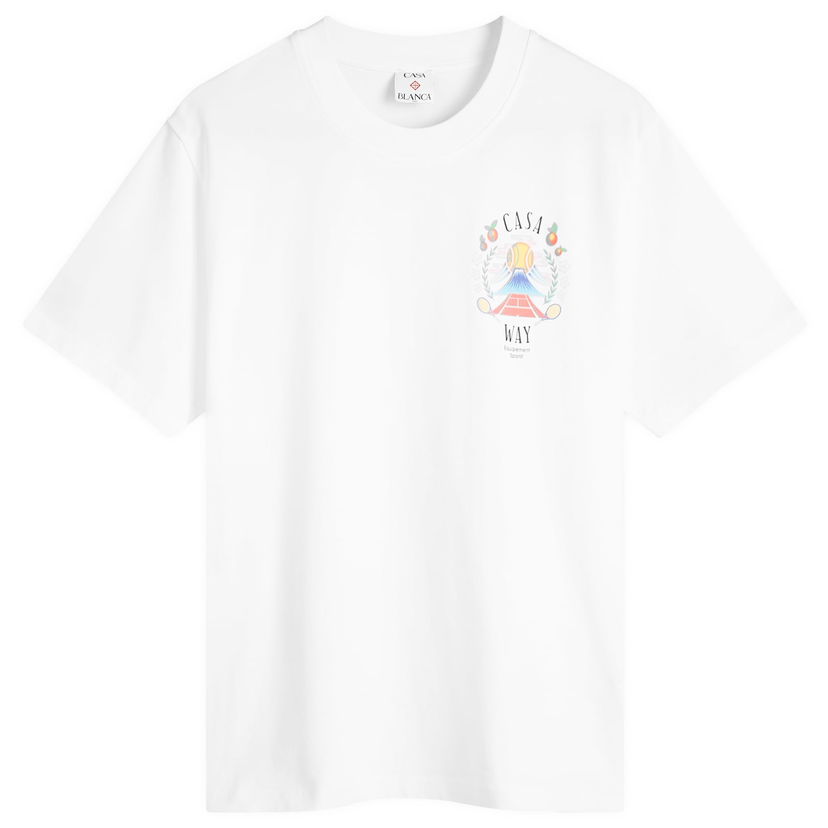 Футболка Casablanca Casa Way Mountain Printed T-Shirt, Size Large білий | WPF25-JTS-046-03