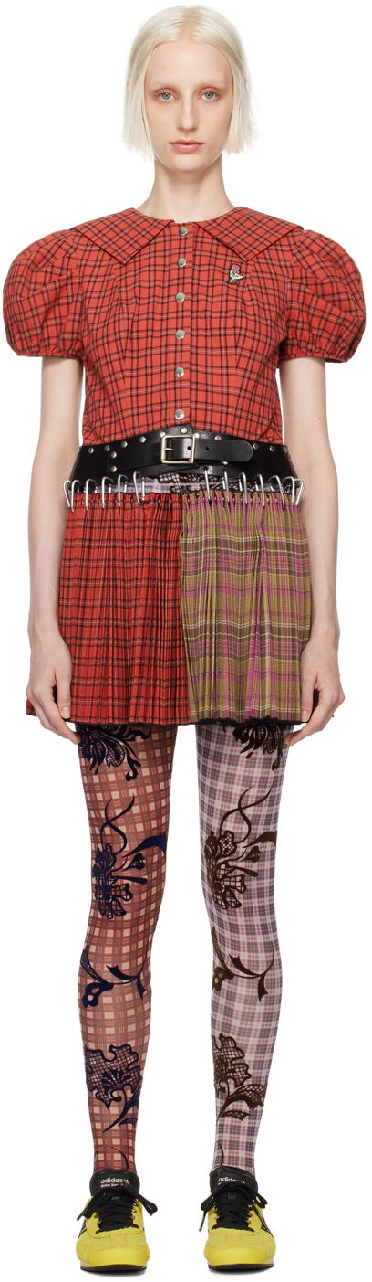 Спідниця Chopova Lowena Judith Carabiner Plaid Minidress Червоний | 1247