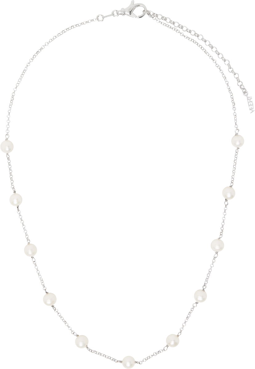 Кольє VEERT Pearl Chain Necklace Металік | CA05RH-WG