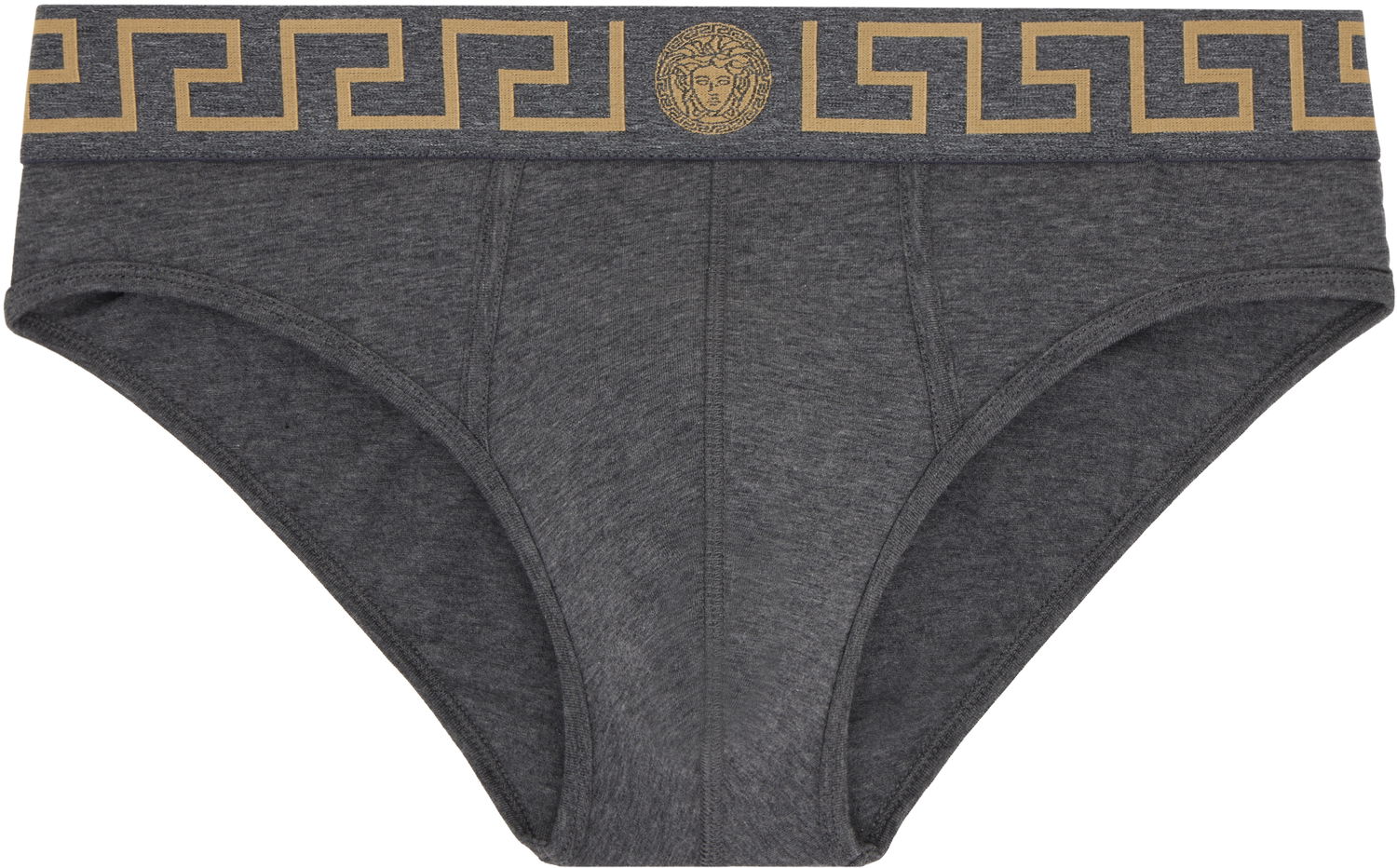 Боксери Versace Three-Pack Briefs With Greca Border Сірий | AU10327_1A10011, 1