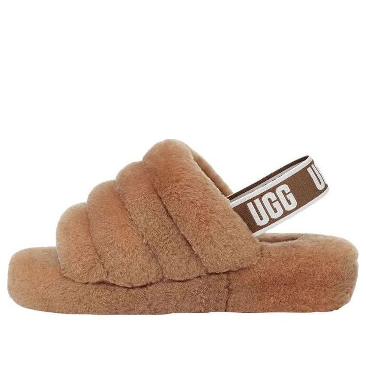 Кросівки та взуття UGG Fluff Yeah Slides Коричневий | 1095119-CHE