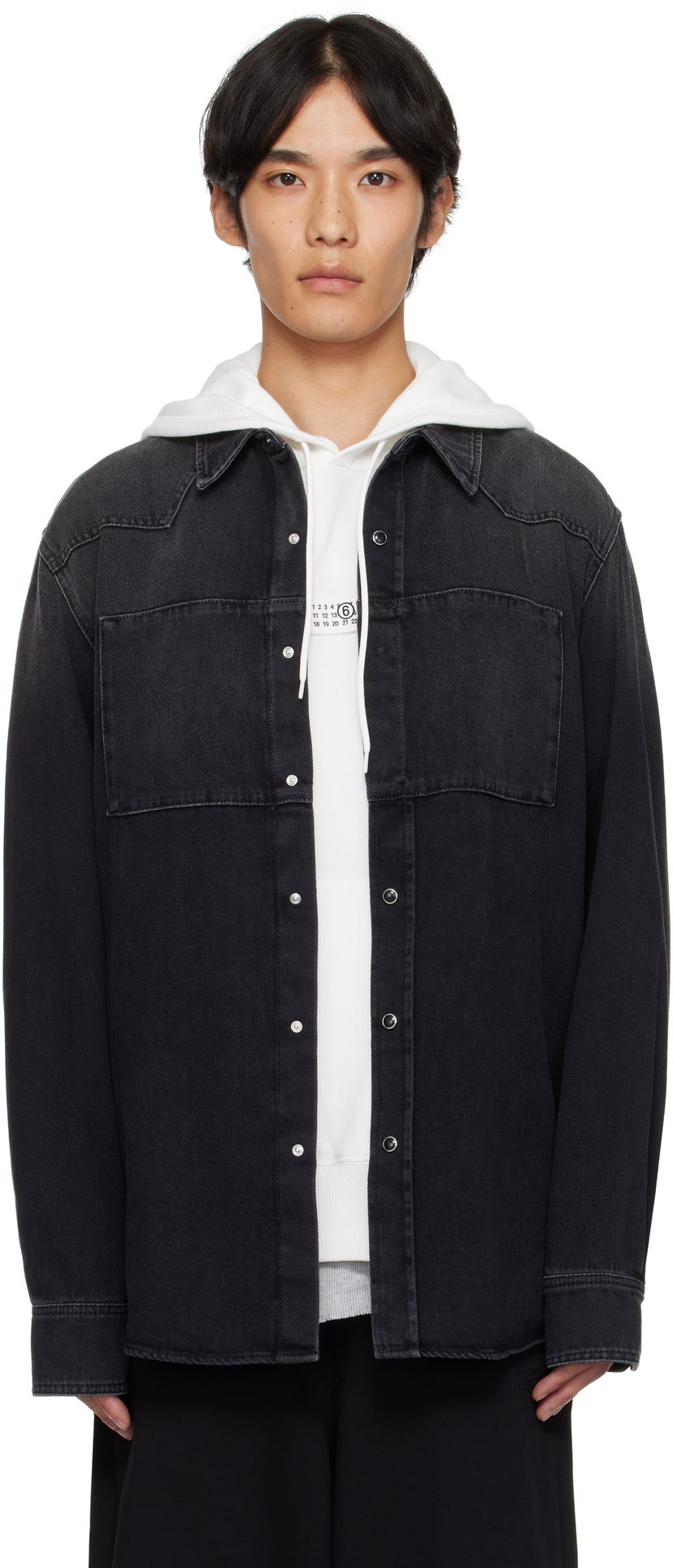 Сорочка Maison Margiela MM6 Maison Margiela Long Sleeve Denim Shirt чорний | SH0DT0031 M30011