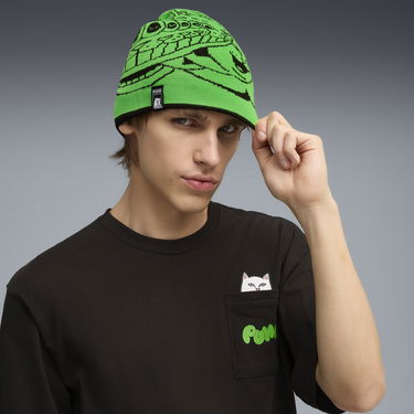Шапка Puma PUMA x RIPNDIP Knitted Beanie with Graphic Print чорний | 026596_01, 2