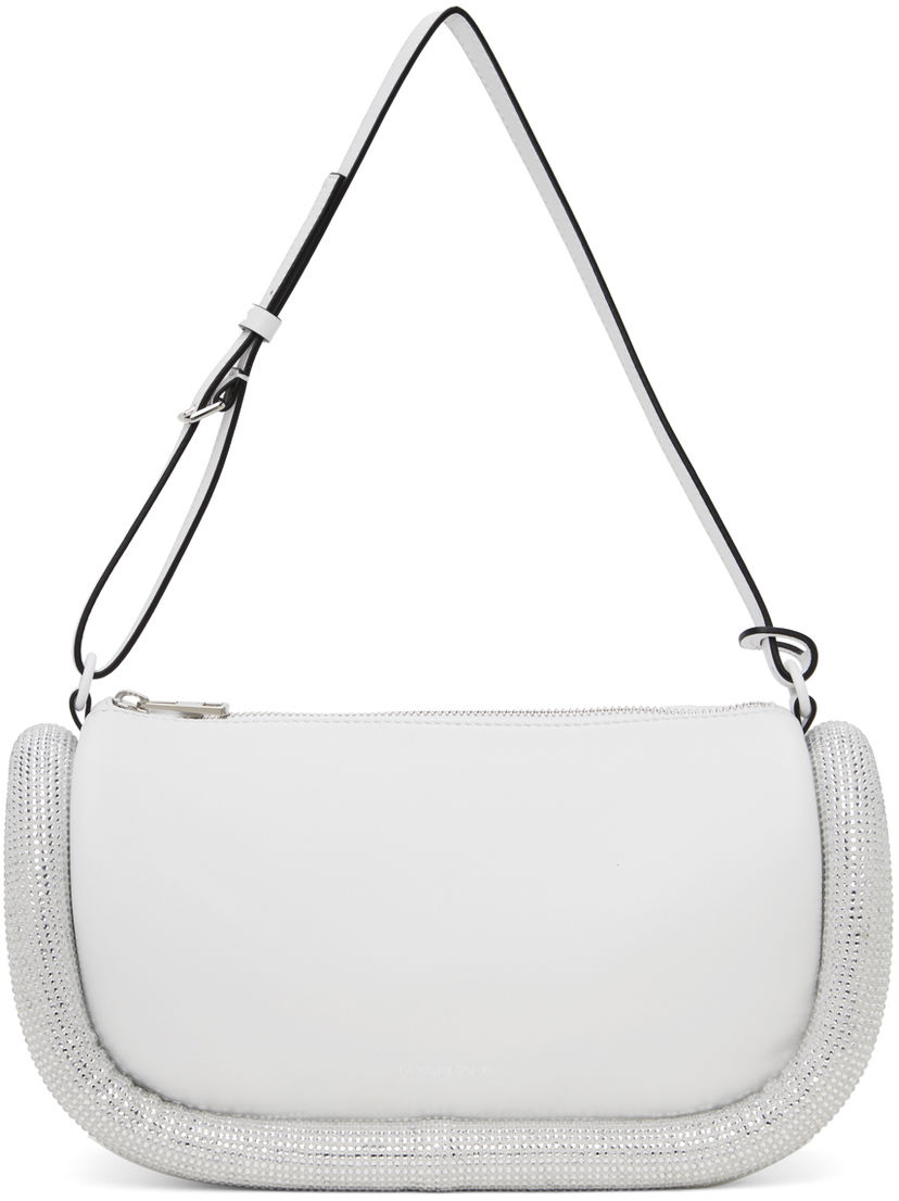 Сумочка JW Anderson White Leather Shoulder Bag with Crystal Embellishment білий | HB0591-LA0088
